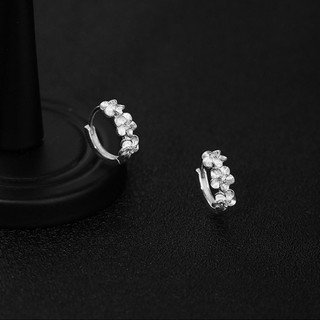 Bông tai camelia mạ bạc S925 nhẹ và sang trọng, phù hợp làm phụ kiện trang sức cho nữ