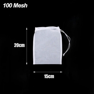 Túi lọc sữa đậu, trà, cà phê, dầu ăn 100Mesh, nylon an toàn thực phẩm, có dây rút, tiện lợi khi dùng
