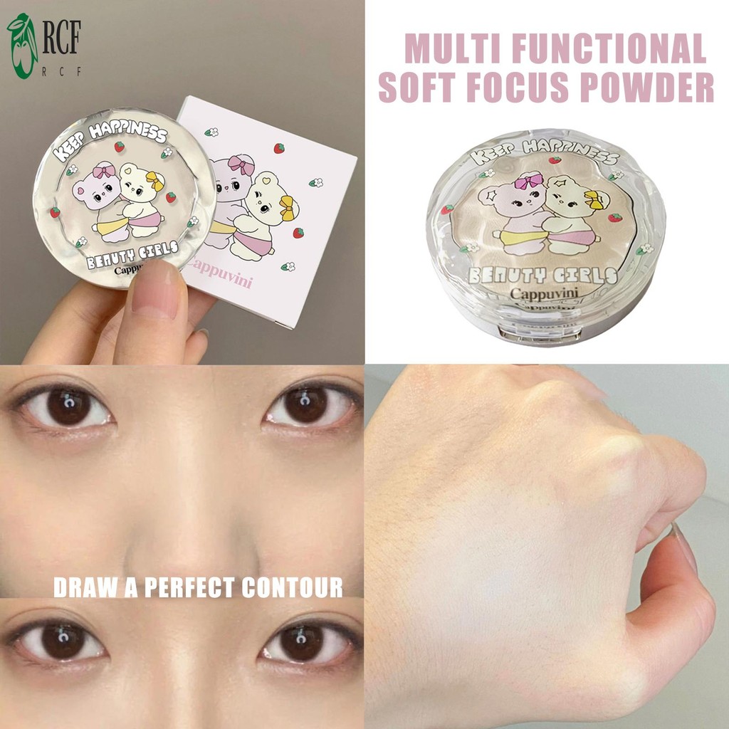 Phấn highlight Matte Highlighter Baked Face Contour Powder dành cho phụ nữ và bé gái Đồ dùng mỹ phẩm