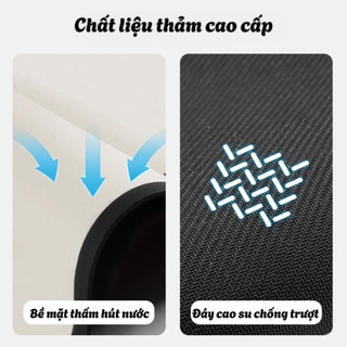 Thảm Lau Chân Hình Shin Dễ Thương, Thảm Chùi Chân Nhà Tắm Chất Liệu Bùn Tảo Thấm Hút Nhanh Khô