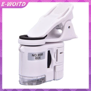 E-WOITD Kính lúp điện thoại di động 60X Dụng cụ LED đa năng có kẹp Camera vi mô HNVN