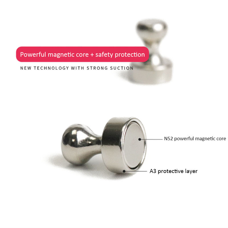 【COD】Nam Châm Núm Inox Có Tay Cầm Treo Vật Dụng Gọn Gàng Trên Bảng Sắt Cửa Tủ Kim Loại