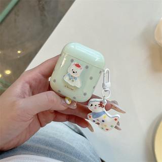 Hat Bow West Highland cho AirPods 1 / 2 3 Pro Pro2 pro3 Airpod4 Bộ tai nghe Vỏ bảo vệ Bluetooth không dây AirPods Pro i3 i4 pro3 Vỏ bảo vệ tai nghe