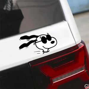 Xe Hoạt Hình Anime Dán Snoopy Xe Hơi Dễ Thương Xe Điện Xe Trang Trí Xe Máy Dán
