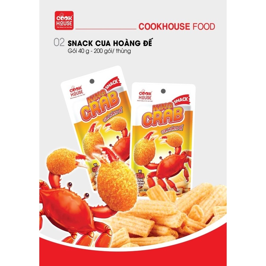 Snack CookHouse ( Gà chiên, vua tôm hùng, cua hoàng đế ) 40g | Shopee ...
