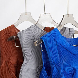 Miyake Xếp Ly Không Đều Top Nữ Thiết Kế Niche Phong Cách Mới Dòng Chính Áo Thun Không Tay Quần Áo