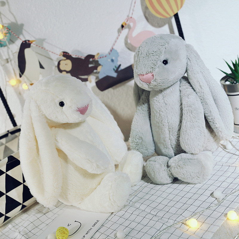 【SKISOPGO】Thỏ Jellycat，Búp bê thỏ，Thỏ bông，Thỏ tai dài，Đồ chơi sang trọng dễ thương，Mềm mại，Không rụng lông