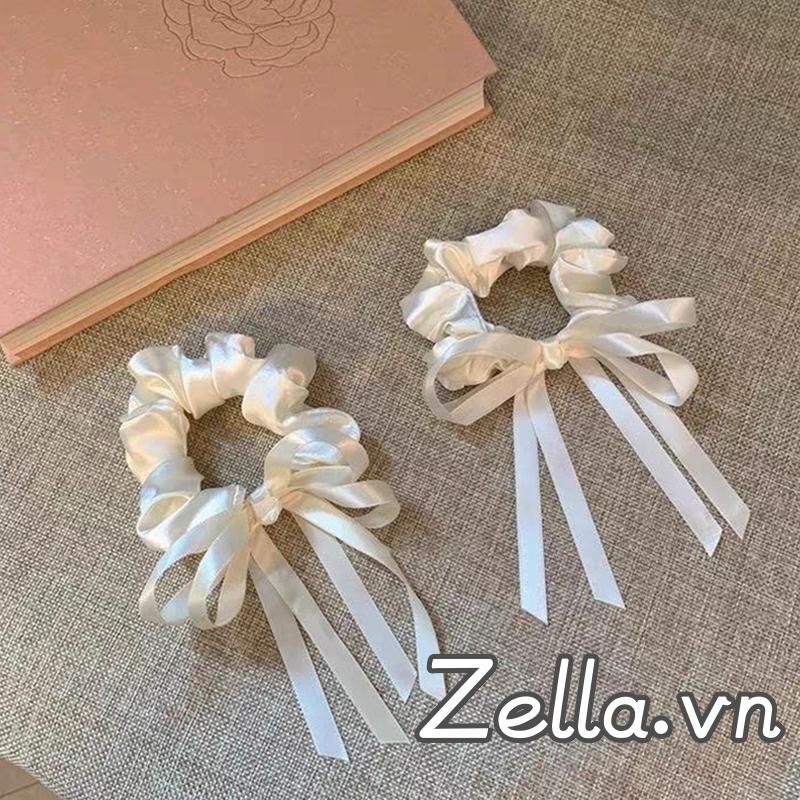 Phụ Nữ 2 Nơ Dây Buộc Tóc Ruột Lớn Co Giãn Tóc Dây Ruched Đuôi Ngựa Giá Đỡ Phụ Kiện Tóc
