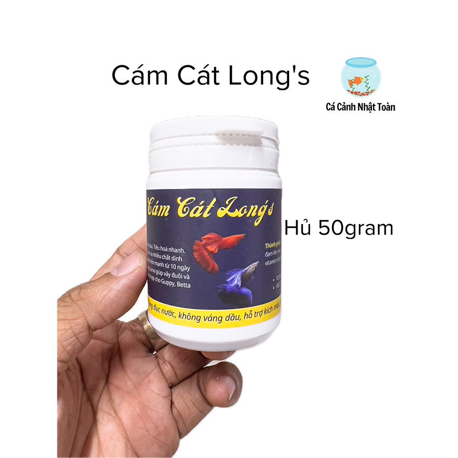 Cám Cát Long’s FAT Thức ăn cho cá guppy, betta và các loài cá cảnh khác (Hủ 50gram)
