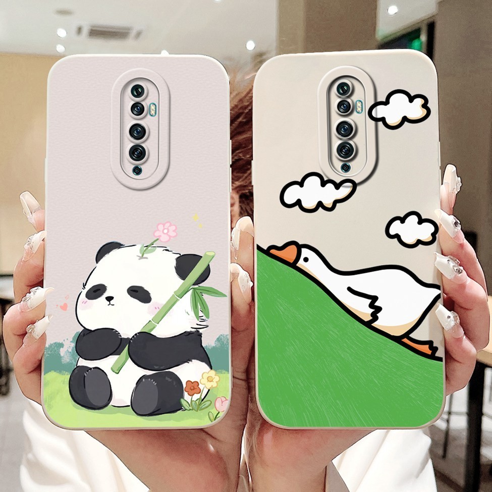 Ốp Lưng Cho Oppo Reno 2F 2Z Hoa Thẩm Mỹ Mèo Dễ Thương Bé Trai Đen Chống Sốc Ốp lưng Oppo Reno2 Z