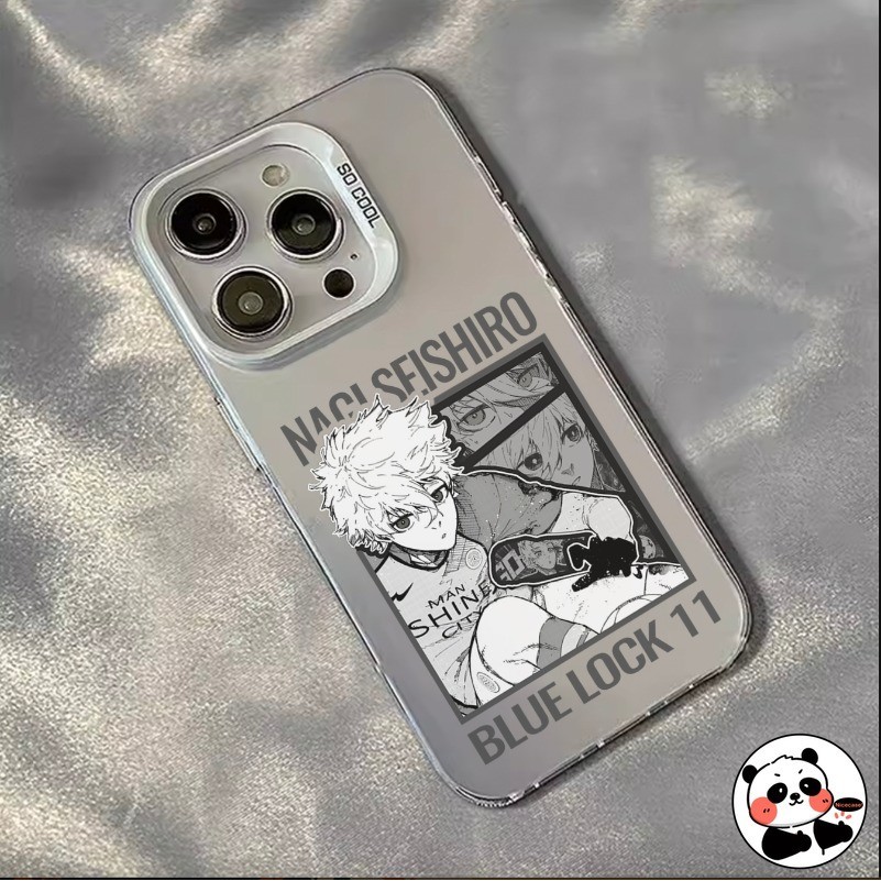 Vỏ KHÓA XANH Cho iPhone 12 11 Pro Max XR XS Max X 8 7 Plus SE 2022 2020 Vỏ Phim Hoạt Hình Dễ Thương Anime Isagi Yoichi Reo Nagi Seishiro Vỏ Điện Thoại Bạc Chống Sốc Cứng