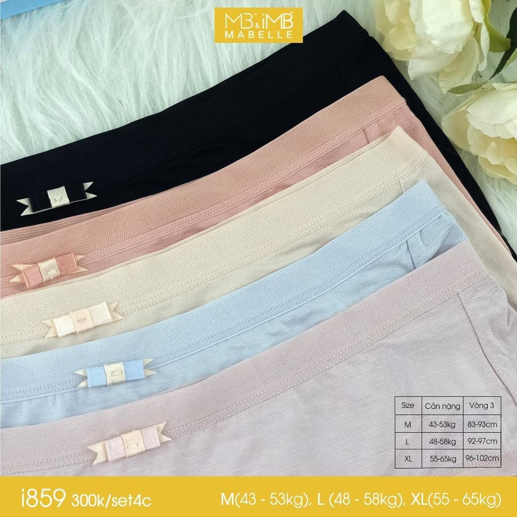 Quần lót nữ MB i859 cotton kháng khuẩn cao cấp cạp vừa 4 màu đủ size [CHÍNH HÃNG]