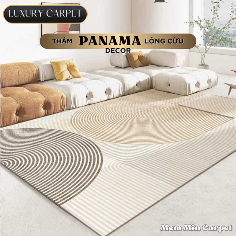 Thảm Panama Lông Cừu Họa Tiết Sang Chảnh, Làm Cho Căn Nhà Thêm Trang Trọng (2) -  Memminbedding Luxury