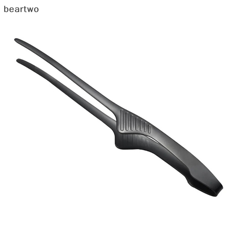 < Beartwo > Kẹp Thực Phẩm BBQ Kẹp Thịt Nướng Thép Không Gỉ Nhà Bếp Thực Phẩm Kẹp Thịt Chống Trơn Trượt Chống Dính Bít Tết Kẹp Dụng Cụ Nấu Ăn Nướng Nướng Đẹp