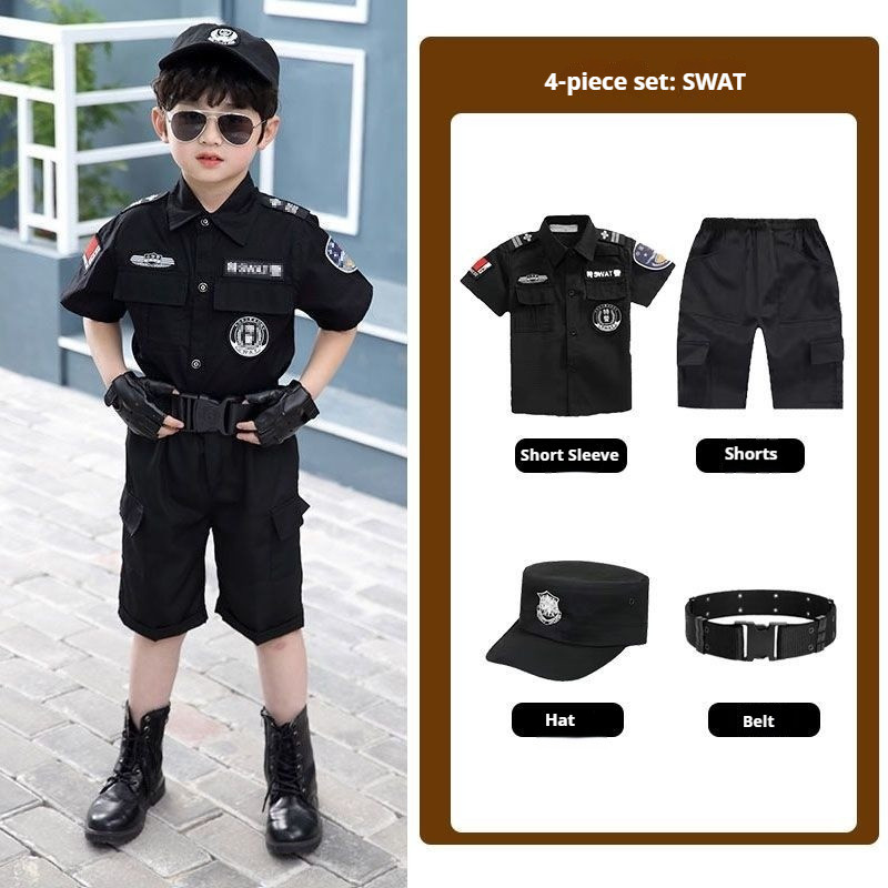 💕Chỗ💕 Quần Áo Trẻ Em Trang Phục Quần Áo Cho Bé Gái 3 Đến 14 Tuổi Bộ Đồ Lực Lượng Đặc Biệt Trang Phục Mới Lạ
