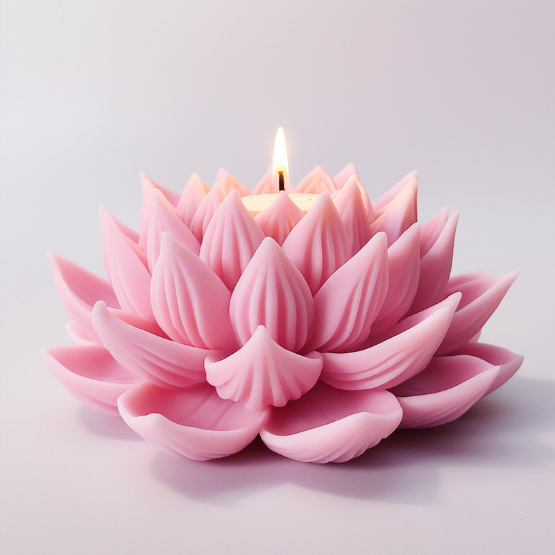 Khuôn silicon 3D sen hương liệu nến, mousse, sô cô la, trang trí bánh, mô phỏng hoa ô tô
