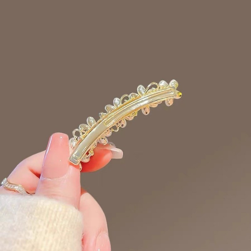 Mauropoli [Sẵn Sàng] Kẹp Tóc Ngọc Trai Ngọt Ngào Nữ Xuân Hè Phong Cách Mới Hoa Nhỏ Mỏ Vịt Kẹp Sang Trọng Nổ Kẹp Bên Tinh Tế Kẹp Tóc