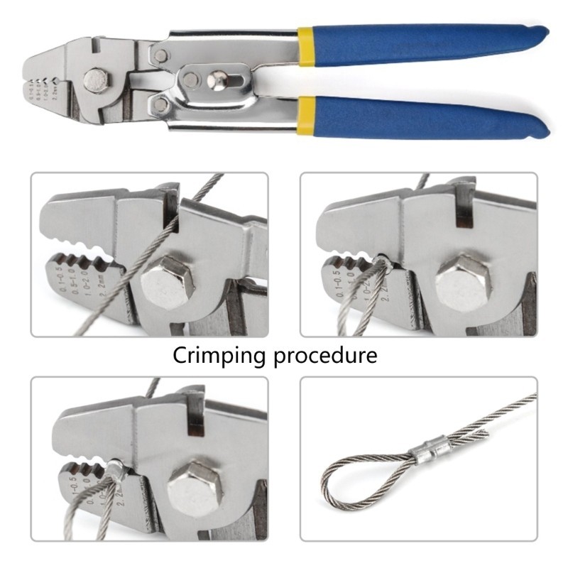 DY Crimp Wire Wire Rope Crimping Tool cho lan can cáp Hand Swaging Tool cho nhôm