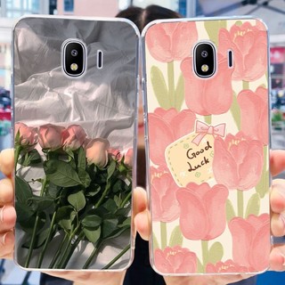 Dành Cho Samsung Galaxy J4 Vỏ Sơn Hoa Gấu Trúc Dễ Thương Samsung J4 2018 SM-J400F J400G J400M Vỏ Điện Thoại TPU Silicon Mềm