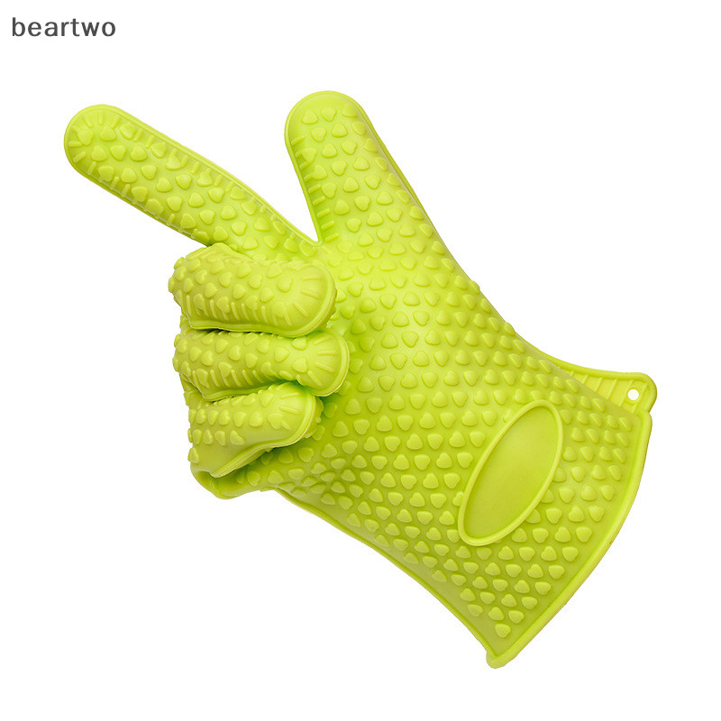 < Beartwo > 1 Gói Găng Tay Silicon Găng Tay Nướng Bếp Găng Tay Lò Nướng Chịu Nhiệt Chống Trơn Trượt Nấu Nướng Găng Tay Nướng Bánh Đẹp