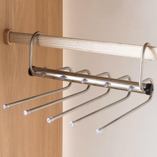 Giá treo quần gấp COZYNEST, Móc treo quần ma thuật tiết kiệm không gian 5 / 9 lớp, Móc treo liền mạch đa chức năng Móc sắp xếp tủ quần áo