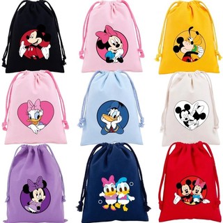 Túi dây rút chuột Mickey, túi lưu trữ hoạt hình mini Mickey, túi quà tặng, Vịt Donald, túi vải sang trọng Daisy