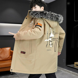 Lông Cừu Lót Dày Áo Khoác Nam Giữa Chiều Dài Hợp Thời Trang Áo Khoác Parka Áo Khoác Cotton Áo Khoác Nam Mùa Đông 2023 Áo Gió 8.18