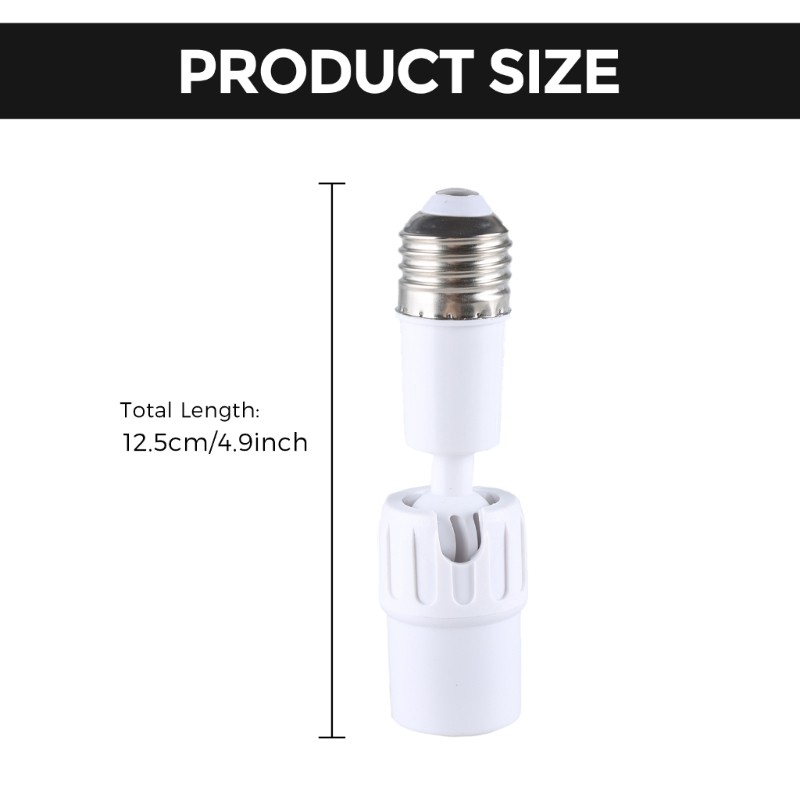 Light Socket Extender E27 to E27 Light Socket Extension 360 Degree Adjustable
