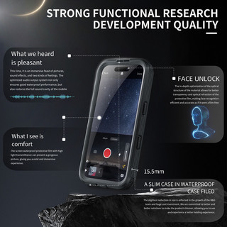 ốp lưng 16 promax chống nước IP68 Waterproof Shockproof Magnetic Case For iPhone 16 Pro Max Plus Cover Diving Underwater Swim Outdoor Sports