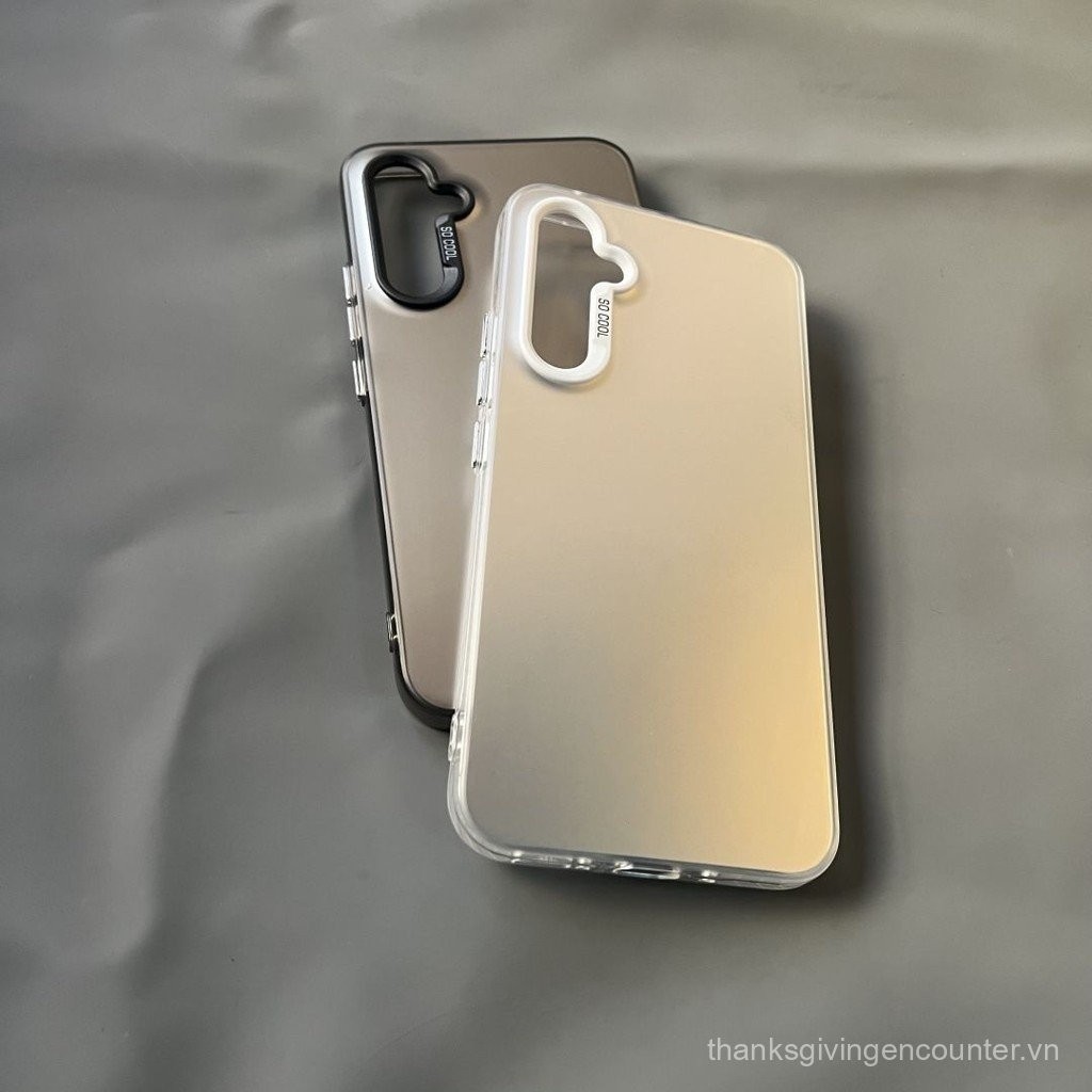 Vì vậy, mát Bạc Glossy trường hợp điện thoại Đối với Samsung A55 A54 A35 A15 a05s A14 A35 A12 A13 A22 A23 A31 A32 A33 A50 A51 A52 A53 A70 A71 A72 A73 chống sốc sương mờ cứng trường hợp điện thoại 0bqr