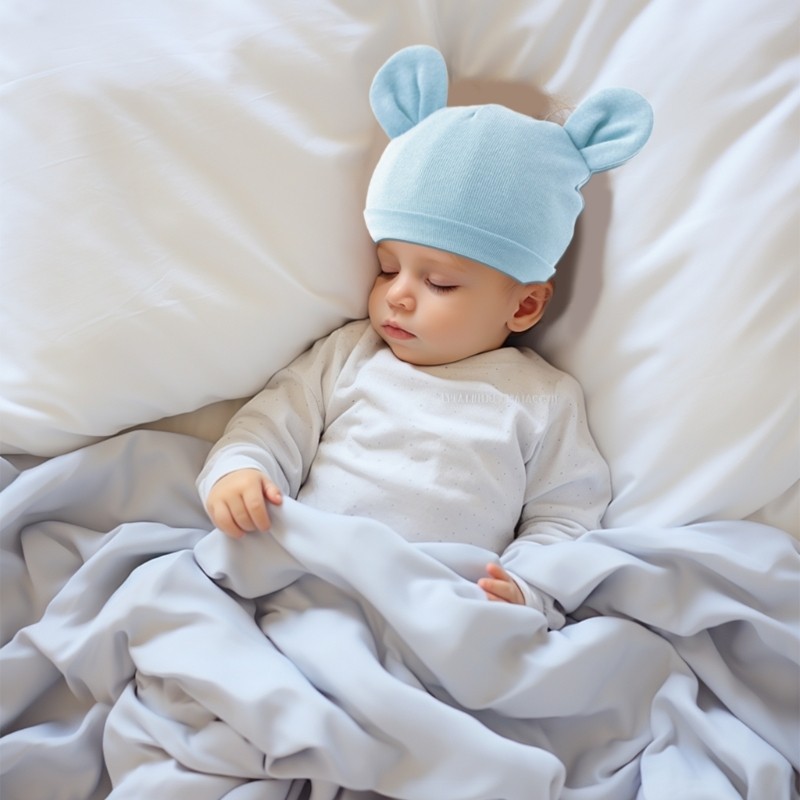 Fl Mũ Tai Đáng Yêu Cho Bé Sơ Sinh Co Giãn Bonnet Chắc Chắn Cho Trẻ Sơ Sinh 0-24 Tháng