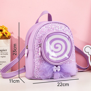 Dễ thương Lollipop phim hoạt hình mẫu trẻ em dễ thương túi hai vai