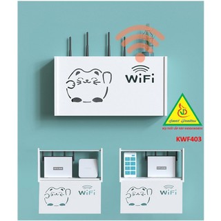 KỆ wifi treo trường VWF403 gỗ nhựa PVC - VĐ Smart Furrniture NỘI THẤT LẮP RÁP VIENDONGADV