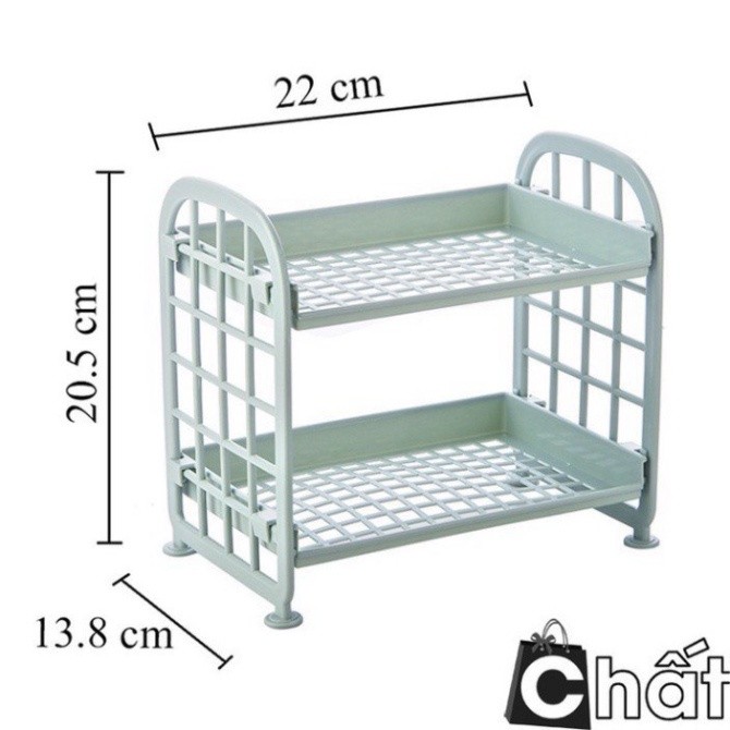 kệ 2 tầng mini nhà bếp nhà tắm tiện lợi C2201