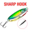 1 cái 7g / 10g / 15g / 20g / 25g / 30g kim loại jig nặng chậm chìm câu cá lure 8 màu đúc jig laser cứng mồi jigging lure