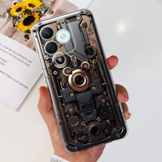 Ốp lưng Honor X60i HonorX60i X 60i 5G LYN-AN00 2024 Vỏ điện thoại TPU silicon mềm họa tiết rồng mát mẻ