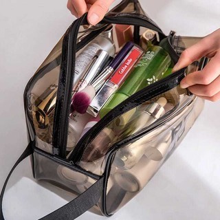 Túi đựng mỹ phẩm trong suốt mini chống nước tiện mang du lịch giúp sắp xếp đồ trang điểm gọn gàng