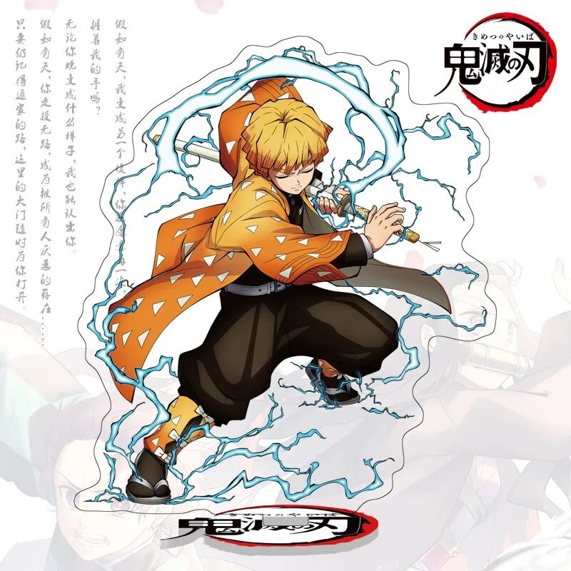 Mô hình Standee Action Figures Demon Slayer Kimetsu No Yaiba Anime Acrylic uou Phụ kiện trang trí để bàn góc học tập
