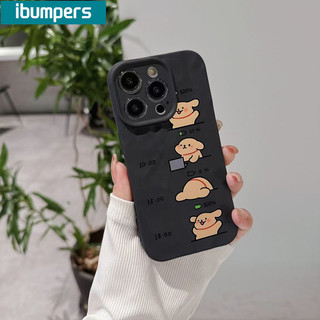 ibumpers Ốp Lưng iPhone Hàn Quốc Cute Chó In Hình Ốp Điện Thoại nhám Silicon Mềm Chống Sốc Chống Bẩn Cho Iphone 16 15 14 12 13 11 Pro Max IP 7 8 Plus X XS XR
