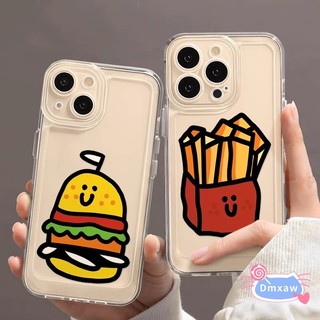 Ốp Điện Thoại Burger Fries Dễ Thương Cho Realme V30 V30T V25 V23 V23i V20 V13 V5 X7 Pro Max Ultra C1 Q5 Q3 Q2 Pro Q5i Q3i Q3S Q3T Narzo 30 5G Vỏ Mềm Hoạt Hình Chống Rơi