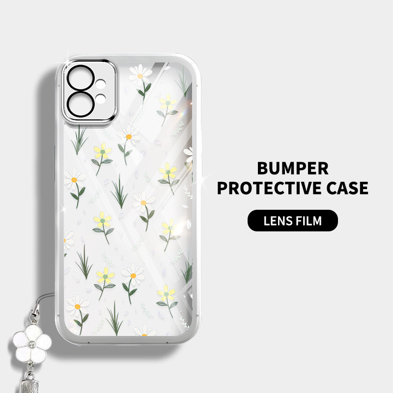 Ốp Điện Thoại YBD Cho Infinix Smart 10 Plus Tecno Spark GO 2 3 KM4 POP 10 20 Smart 9 HD X6532C X6532 Hot 50i X6531 X6531B Full Màn Hình Họa Tiết Hoa Nhỏ Trong Suốt Vỏ Mềm