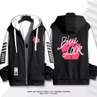 Ps2 BLUE LOCK Isagi Yoichi Bachira Meguru Nagi Seishiro áo khoác dây kéo Áo khoác Hoodie cardigan áo len Cosplay SP2