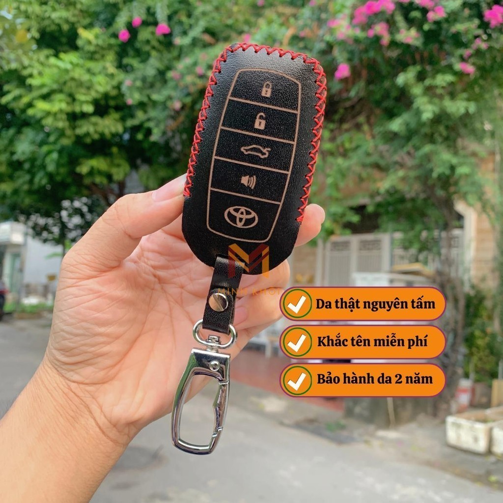 Bao Da Chìa Khóa xe ô tô Toyota Hilux, Land Cruiser, Innova cross, Prado, Camry, Fortuner da nhập khẩu Nội Thất