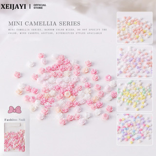 200pcs Nail Art Mini Camellia đồ trang sức hoa nhỏ ba chiều Camellia nhựa quyến rũ Nail trang trí công cụ làm móng tay cho cửa hàng móng tay