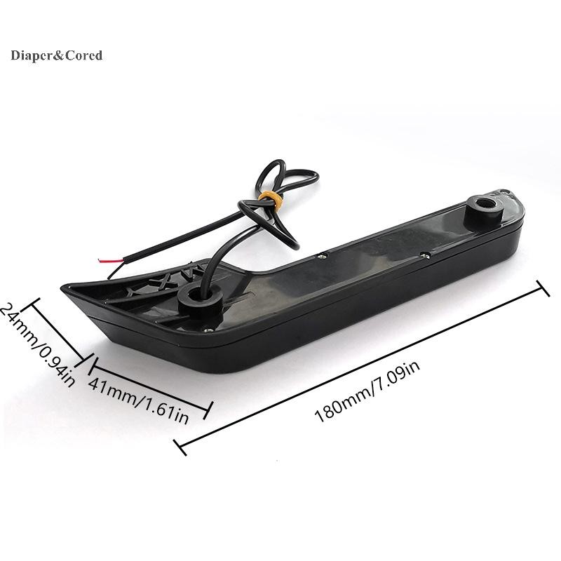 Diaper & CORED 2 chiếc đèn LED hình chữ L 12V chống nước, thay thế đèn chạy ban ngày/sương mù cho ô tô YTH