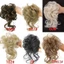 DELMER Tóc Tổng Hợp Bun Tóc Tự Nhiên Nối Dài 22 Màu Dây Cao Su Co Giãn Chignon Tóc Giả