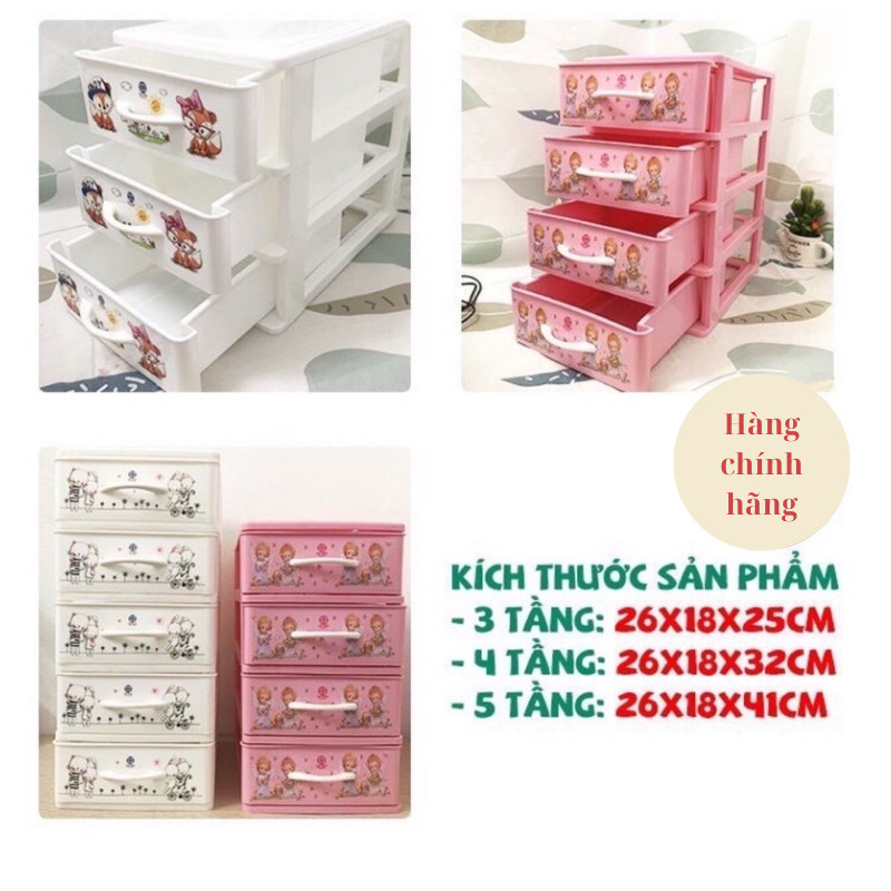 Tủ Nhựa Mini Để Bàn Việt Nhật. Tủ Hoa Bé 3T 4T 5T Nhỏ Gọn Đụng Thuốc, Mỹ Phẩm, Đồ Dùng Học tập.