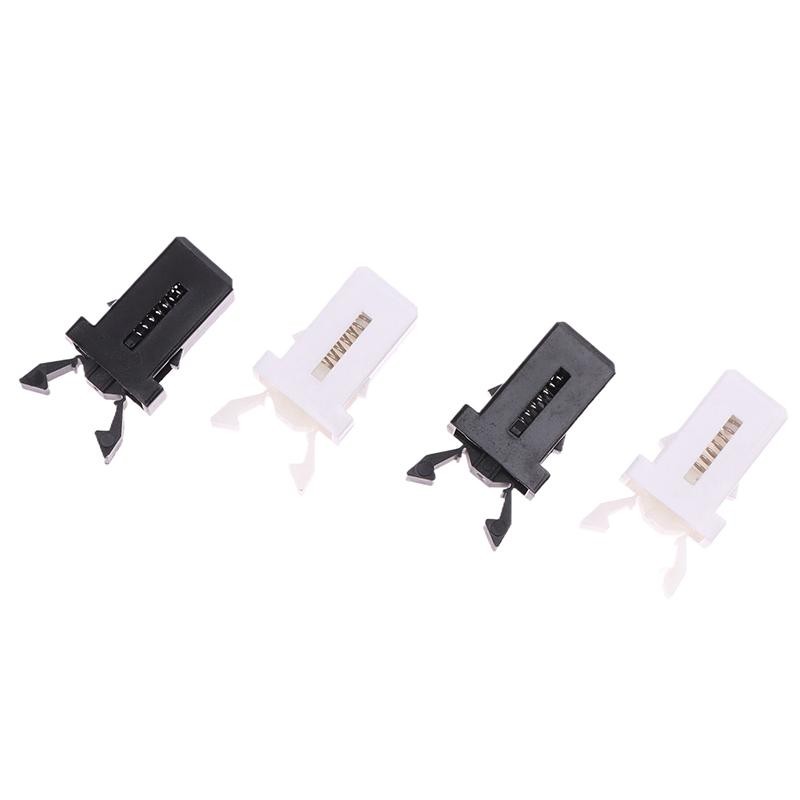 Tmoy 10 Chiếc Thùng Rác Có Thể Nhựa Khóa Tự Khóa Công Tắc Thay Thế Bắt Tương Thích Nắp Cảm Ứng Bin Chốt Đen Trắng Sửa Chữa Kẹp TCM