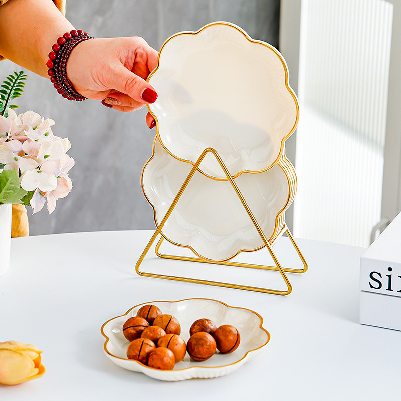 1 / 4 Miếng Ánh Sáng Sang Trọng Hình Hoa Dim Sum Món Ăn Xương Nhựa Đĩa Đĩa Ăn Nhẹ Đĩa Rác Thực Phẩm Đĩa Bánh Đĩa Trái Cây Đĩa Gia Vị Đĩa Bữa Ăn Đĩa Xương Khay Đựng Rác