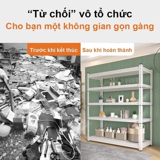 BMZAR Kệ Sắt V Lỗ Tấm Thép Dày Kệ Để Đồ Chịu Tải 50kg/Tầng Kệ Sắt Lắp Ghép Da Năng 3-6 Tầng